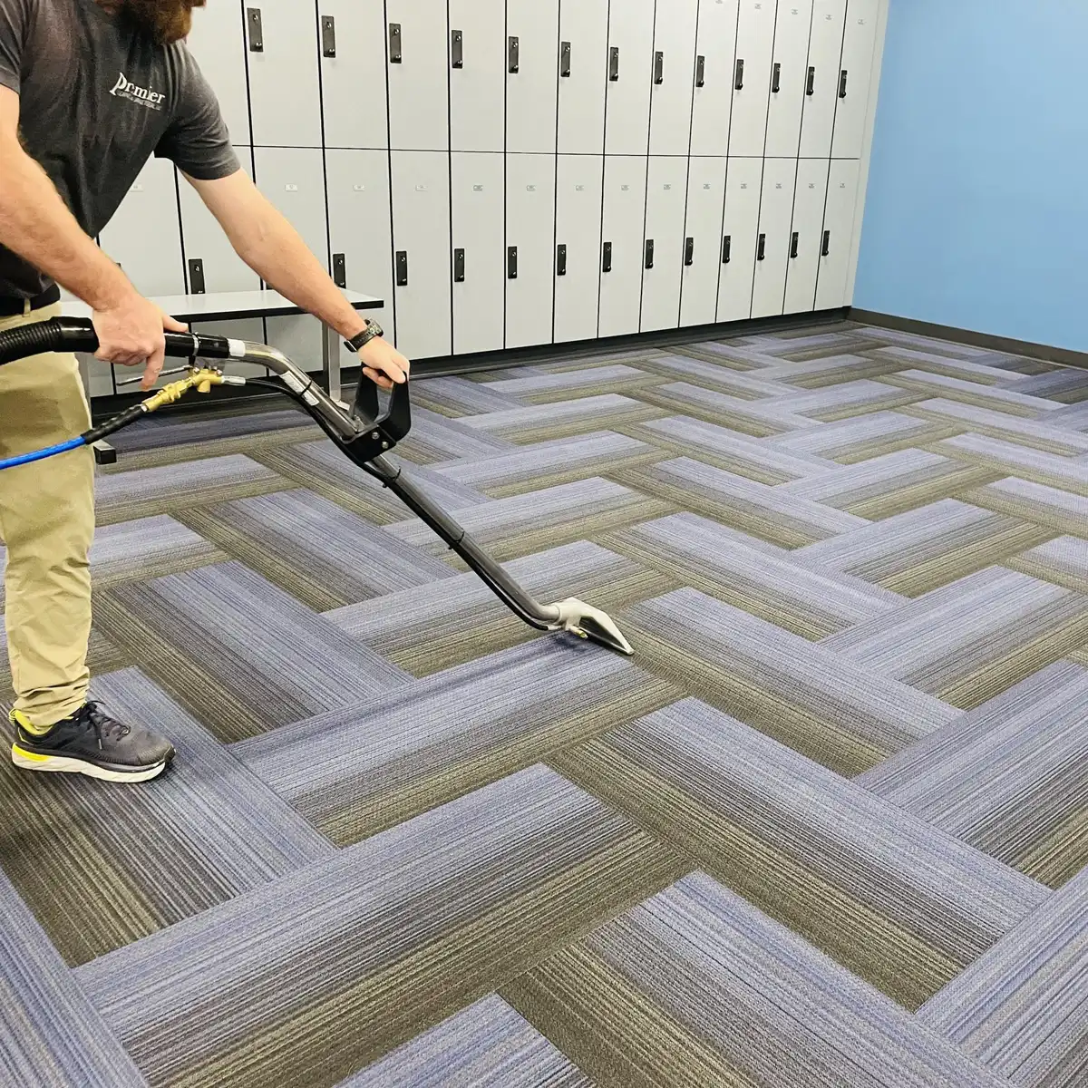 Gym & Fitness Center Cleaning. Premier Cleaning & Janitorial cleaning gym locker floor.