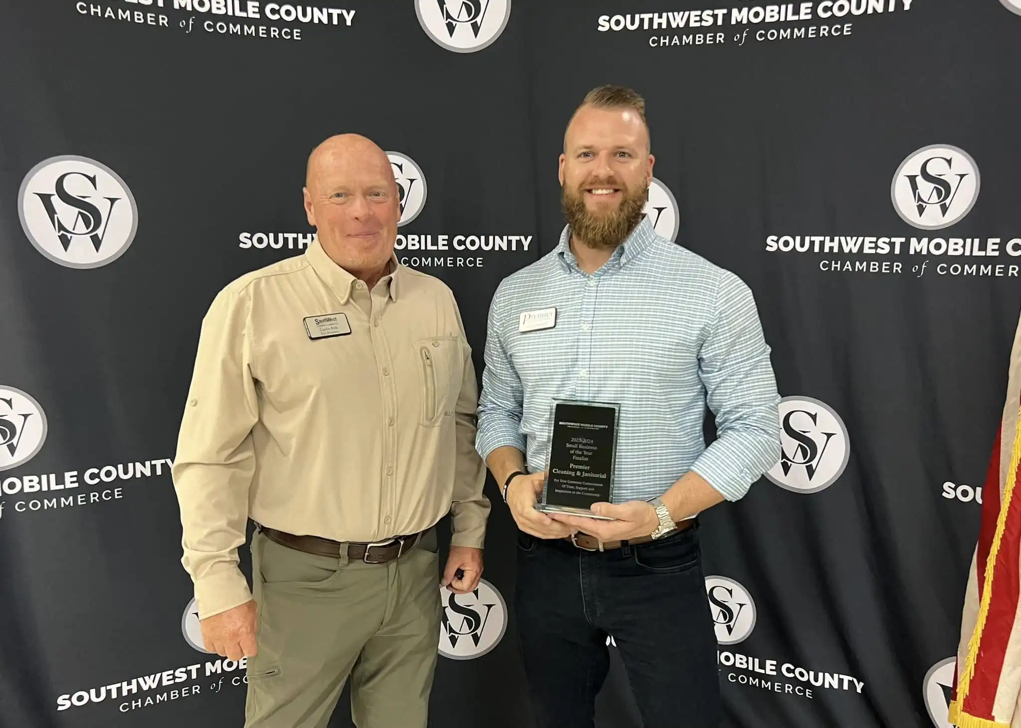 Premier Cleaning & Janitorial Business of the Year Finalist awarded by the Southwest Mobile County Chamber of Commerce