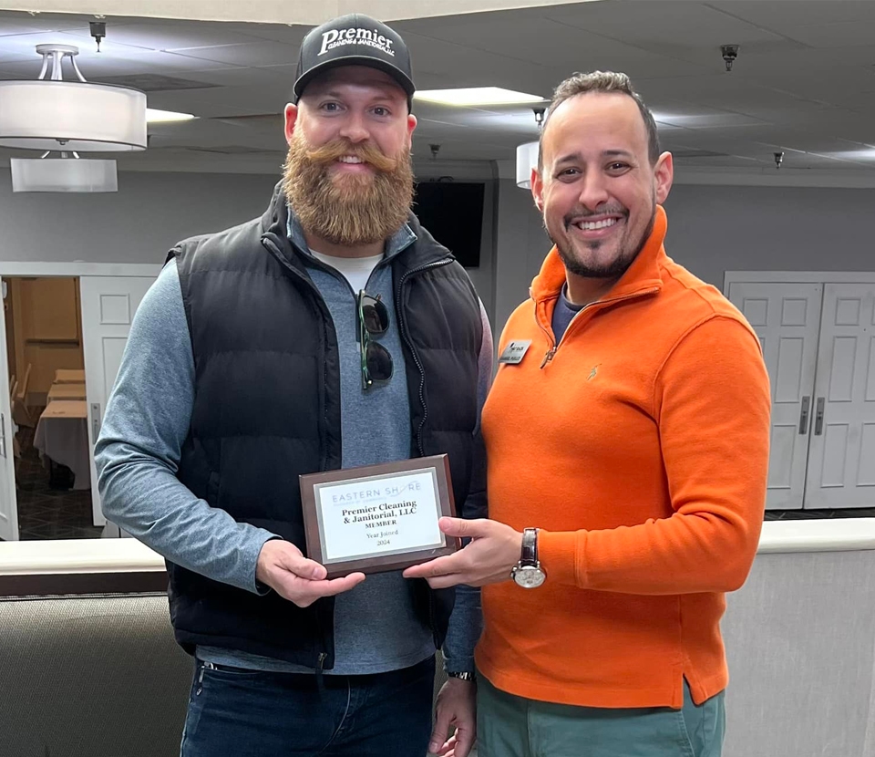 Premier Cleaning & Janitorial owner Aaron Hudgins joins the Eastern Shore Chamber of Commerce