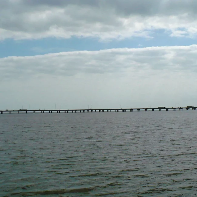 Jubilee Parkway bridge over Mobile Bay near Daphne, Alabama